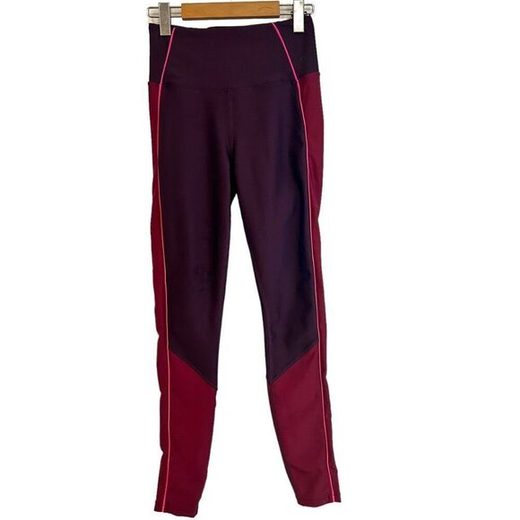 Good American Bordeaux Red Purple Electric Feel High Rise Full Length Leggings - Picture 2 of 7